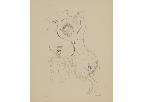 CHAGALL MARC - LA DANSEUSE AUX OISEAUX